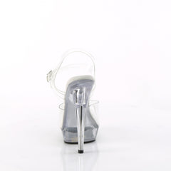 6 Inch Heel SULTRY-608 Clear