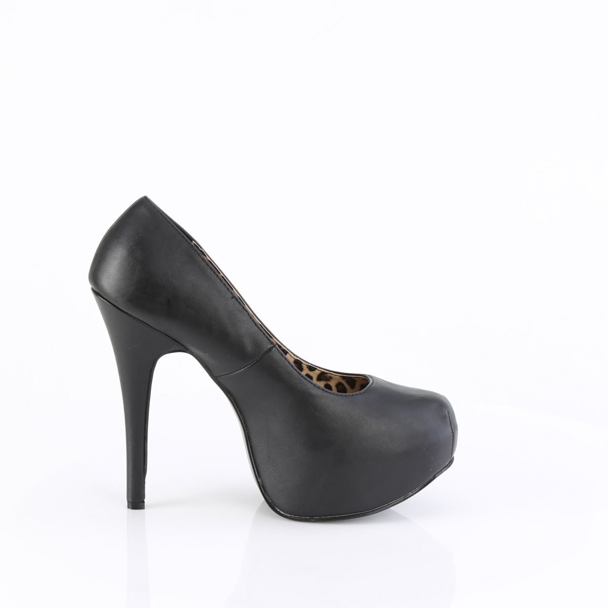 5 Inch Heel TEEZE-06W Black Pu (Wide Width)