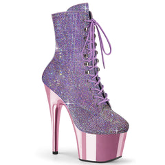 7 Inch Heel ADORE-1020CHRS Lavender Rhinestone