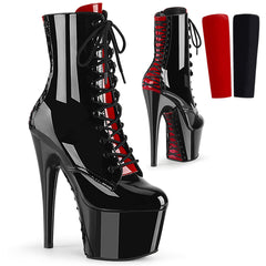 7 Inch Heel ADORE-1020FH Black Red