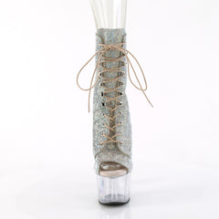 7 Inch Heel ADORE-1021C-RS Silver Rhinestone