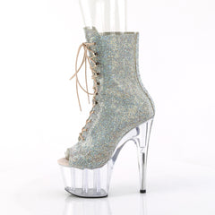 7 Inch Heel ADORE-1021C-RS Silver Rhinestone