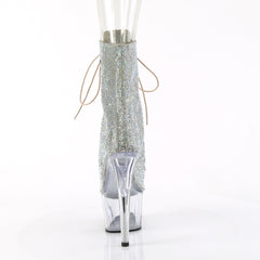 7 Inch Heel ADORE-1021C-RS Silver Rhinestone