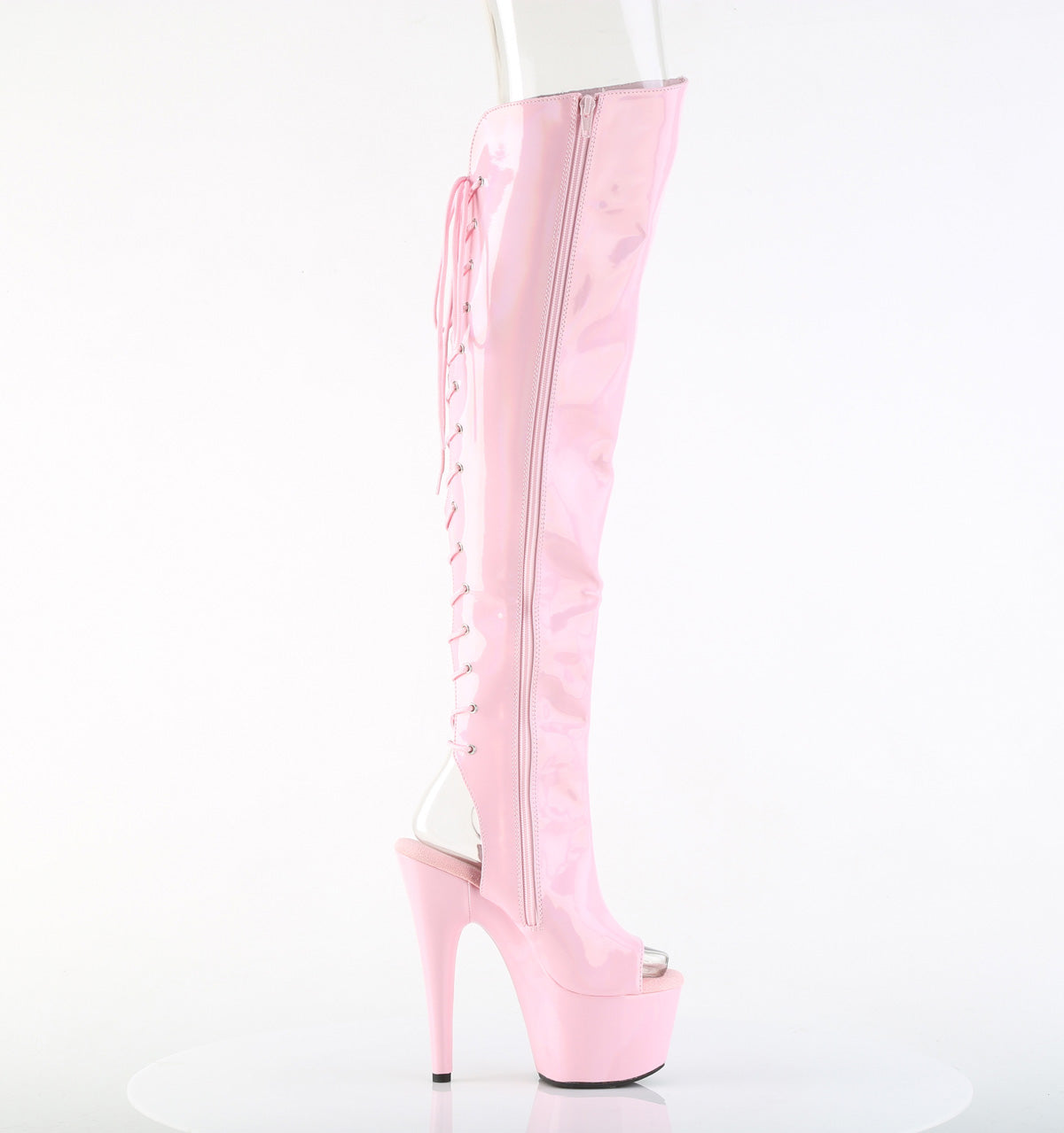 7 Inch Heel ADORE-3019HWR Baby Pink Holo