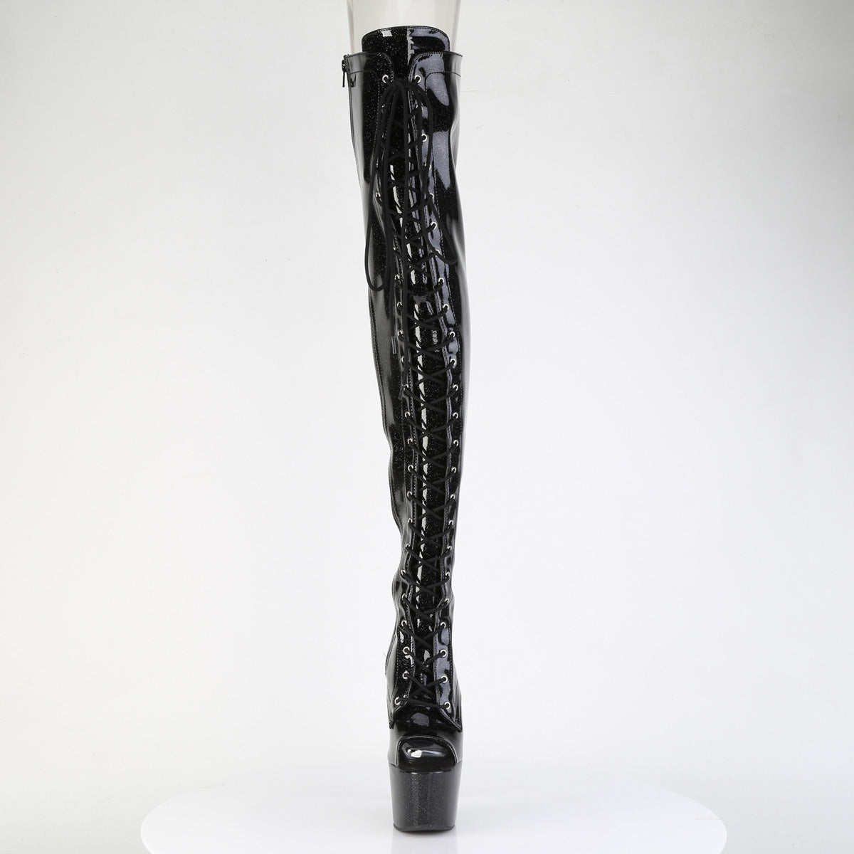 7 Inch Heel ADORE-3021GP Black Glitter