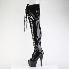 7 Inch Heel ADORE-3021GP Black Glitter