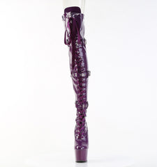 7 Inch Heel ADORE-3028 Purple Stretch Patent