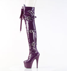 7 Inch Heel ADORE-3028 Purple Stretch Patent