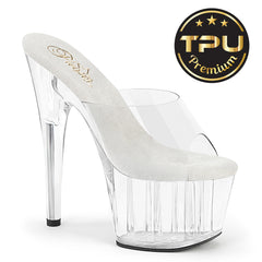 7 Inch Heel ADORE-701PREM Clear by Pleaser
