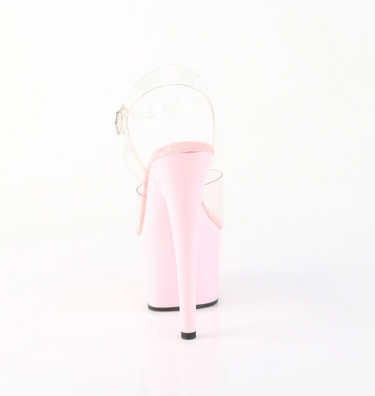 7 Inch Heel ADORE-708 Clear Baby Pink