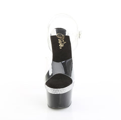 7 Inch Heel ADORE-708MLS Clear Black