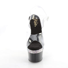 7 Inch Heel ADORE-708PHRS Clear Black