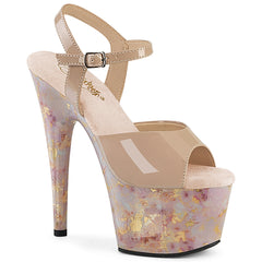 Pleaser Adore 709Mb Nude Patent Platform Shoes