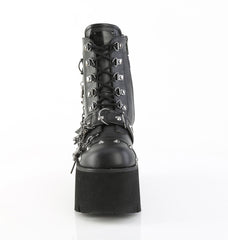 3 Inch Heel ASHES-52 Black Vegan Leather