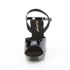 5 Inch Heel ATHENA-509 Black Rhinestone