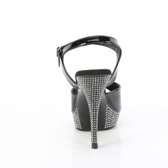 5 Inch Heel ATHENA-509 Black Rhinestone