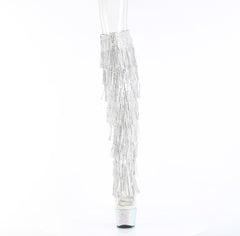 7 Inch Heel BEJEWELED-3019C-RSF-7 Clear Silver Rhinestone