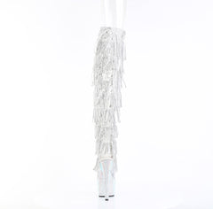 7 Inch Heel BEJEWELED-3019C-RSF-7 Clear Silver Rhinestone