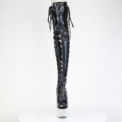 7 Inch Heel BEJEWELED-3052HG-7 Black Holo