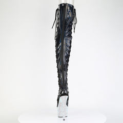 7 Inch Heel BEJEWELED-3052HG-7 Black Holo