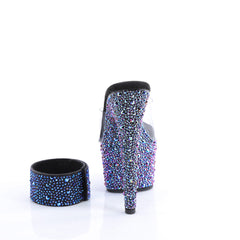 7 Inch Heel BEJEWELED-712MS Clear Black Multi Rhinestone