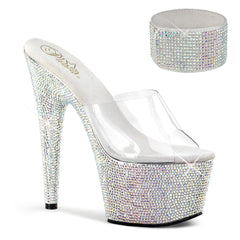 7 Inch Heel BEJEWELED-712RS Clear Rhinestone