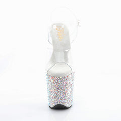 8 Inch Heel BEJEWELED-808MS Clear Rhinestone