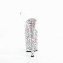 8 Inch Heel BEJEWELED-808MS Clear Rhinestone
