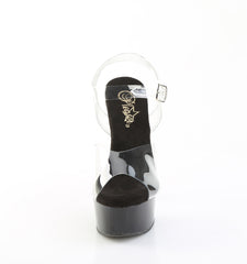 6 Inch Heel CAPTIVA-608 Clear Black