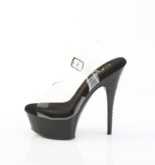 6 Inch Heel CAPTIVA-608 Clear Black