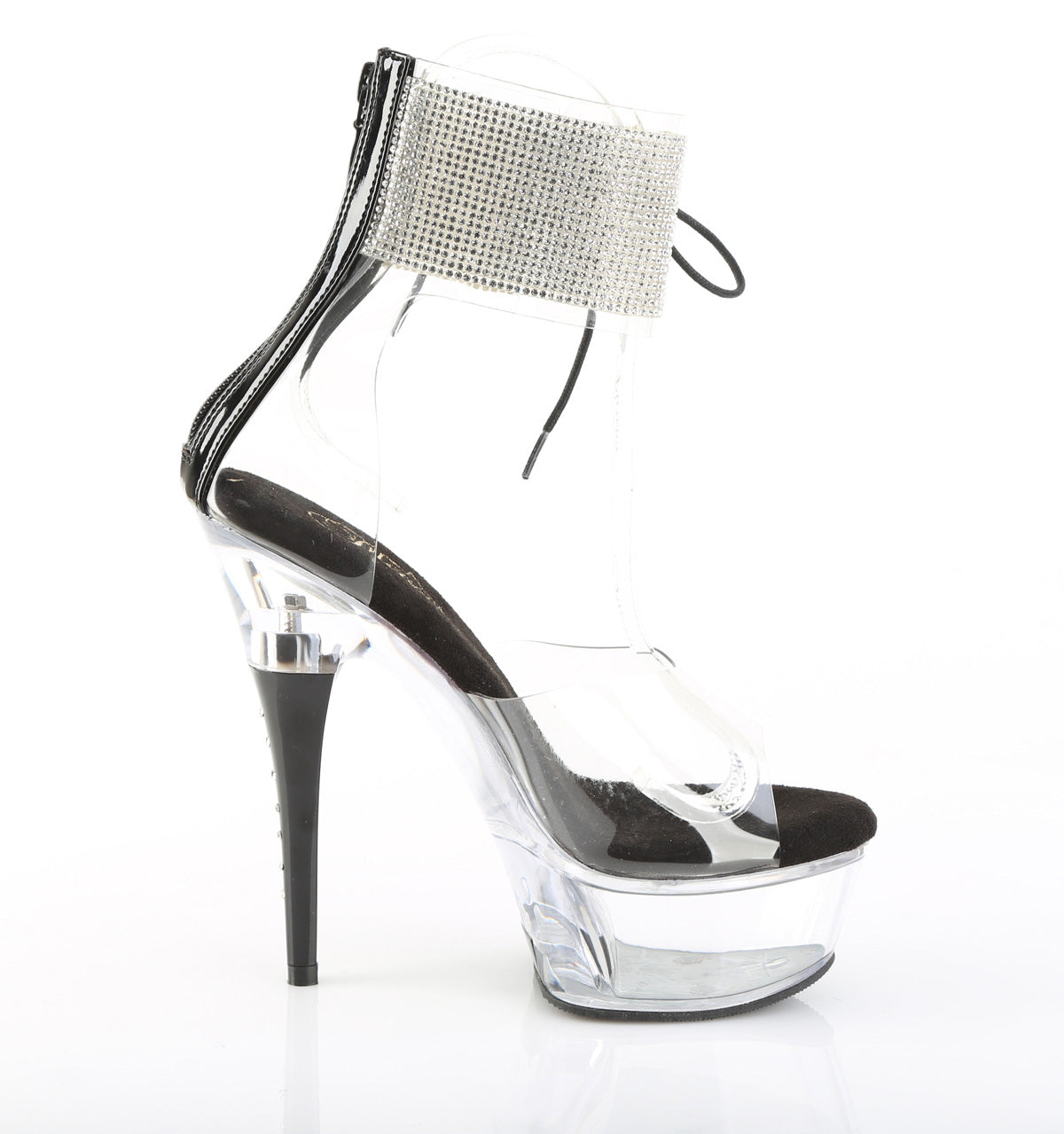 6 Inch Heel CAPTIVA-624RS Clear Black