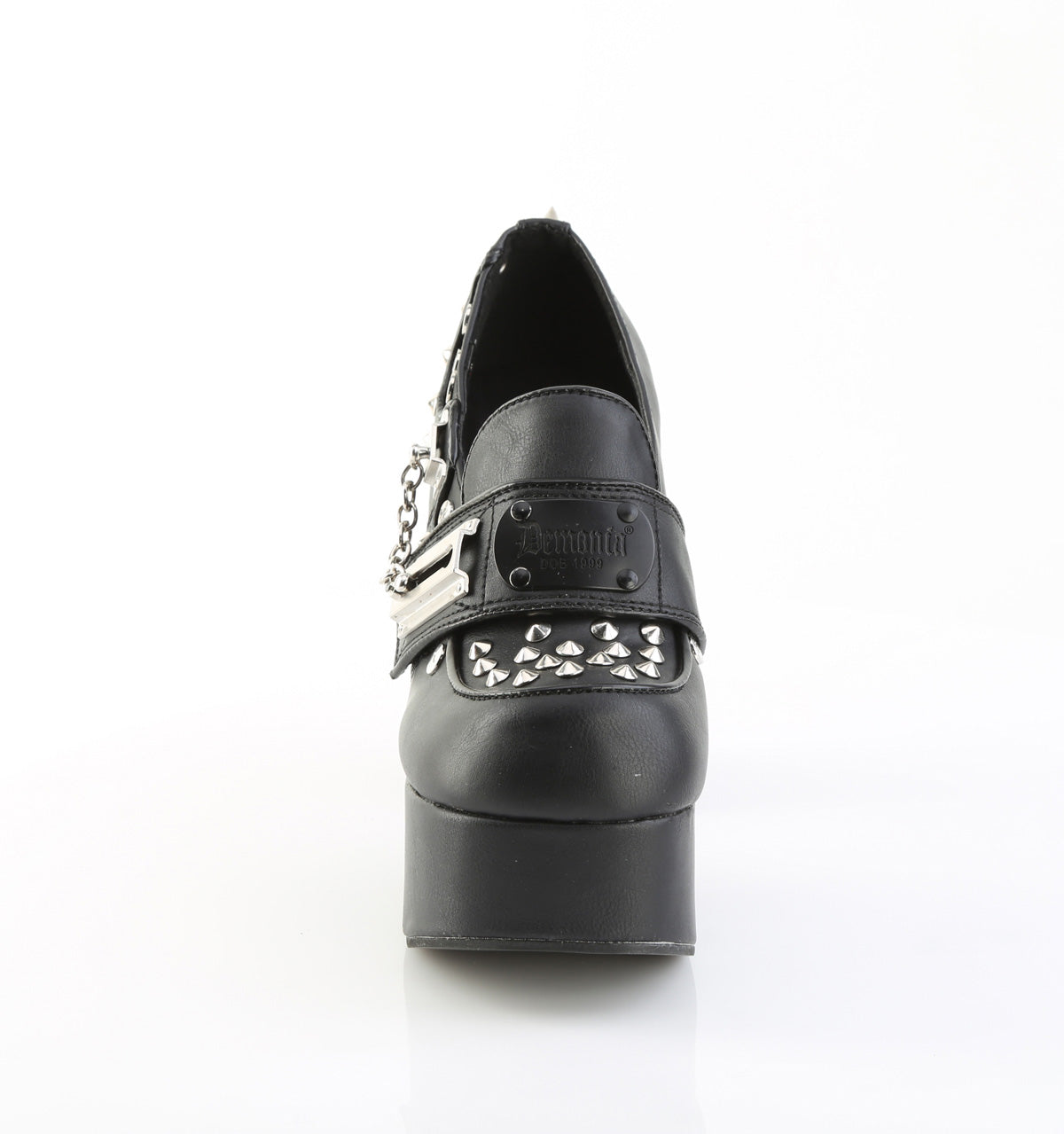 4 Inch Heel CHARADE-32 Black Vegan Leather