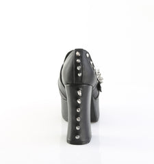 4 Inch Heel CHARADE-32 Black Vegan Leather