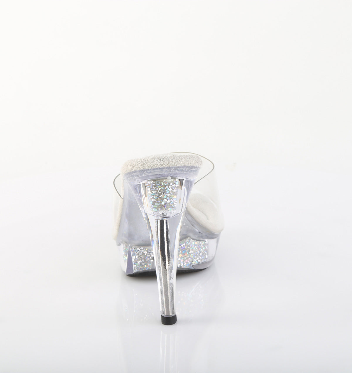 5 Inch Heel COCKTAIL-501RSI Clear Silver Rhinestone