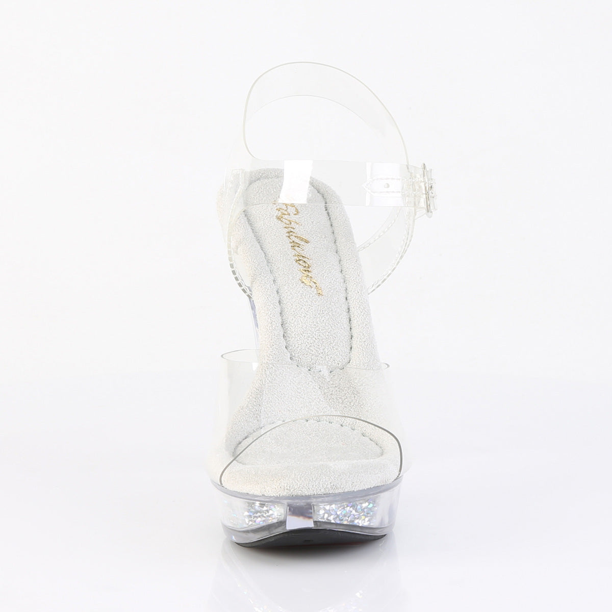 5 Inch Heel COCKTAIL-508RSI Clear Silver Rhinestone
