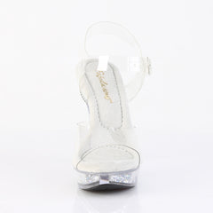 5 Inch Heel COCKTAIL-508RSI Clear Silver Rhinestone