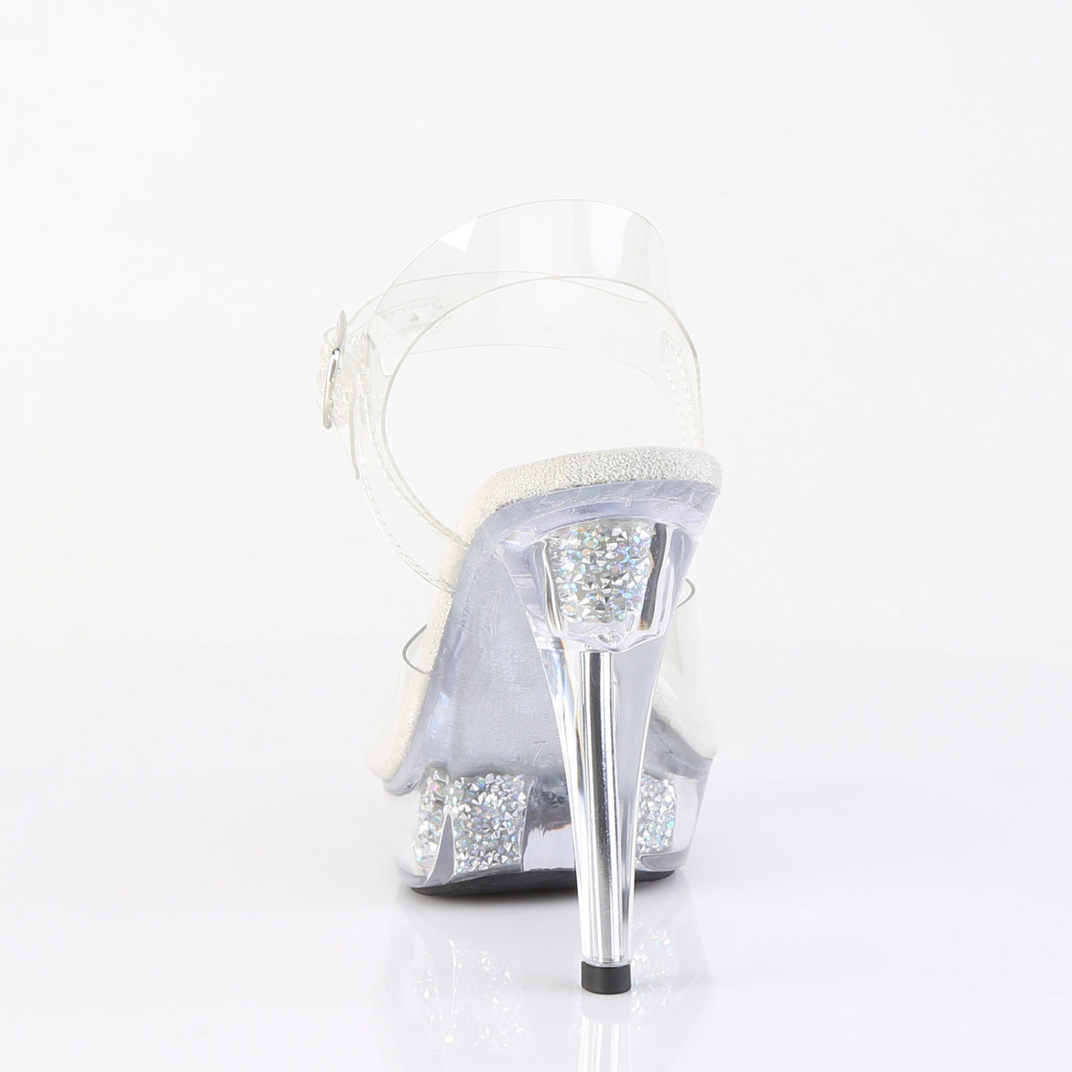 5 Inch Heel COCKTAIL-508RSI Clear Silver Rhinestone