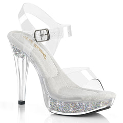 Fabulicious Cocktail 508Rsi Clear Silver Rhinestone Shoes