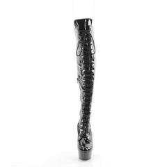 6 Inch Heel DELIGHT-3014 Black Stretch Patent