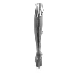 6 Inch Heel DELIGHT-3014 Black Stretch PU
