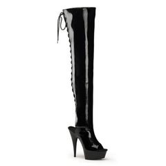 6 Inch Heel DELIGHT-3017 Black Stretch Pat