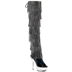 Pleaser Delight 3017Hg Rsf Black Holo Platform Shoes