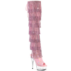 Pleaser Delight 3017Hg Rsf Baby Pink Holo Platform Shoes