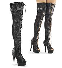 6 Inch Heel DELIGHT-3025ML Mesh-Lace