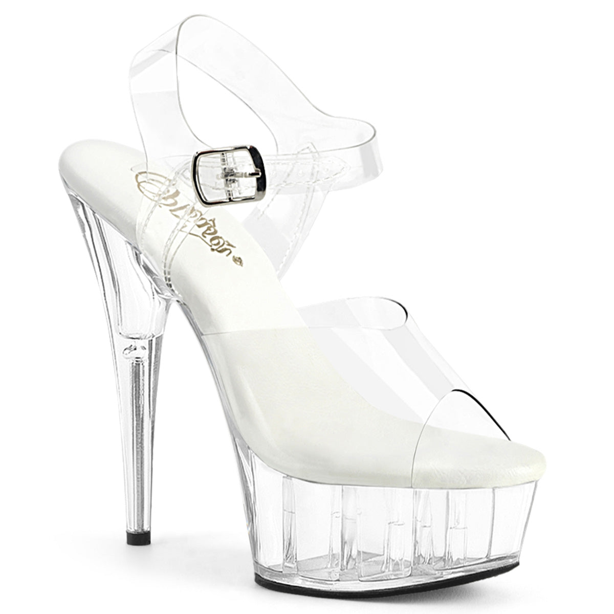 6 Inch Heel DELIGHT-608VL Clear by Pleaser