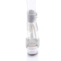 6 Inch Heel DELIGHT-691HTRS Silver Rhinestone