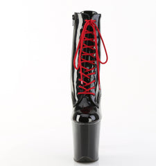 8 Inch Heel FLAMINGO-1020 Black Patent Red