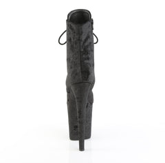 8 Inch Heel FLAMINGO-1020WR Black Shimmering Fabric