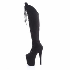 8 Inch Heel FLAMINGO-3014FS Black Suede