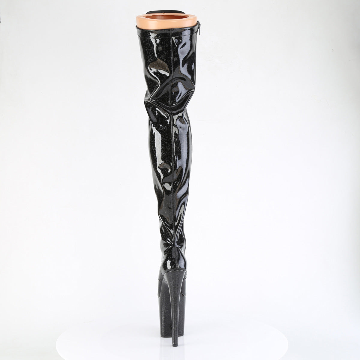 8 Inch Heel FLAMINGO-3020GP Black Glitter